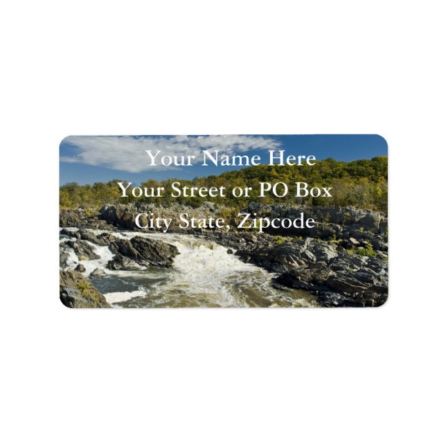 Etiqueta Great Falls Virginia (Frente)