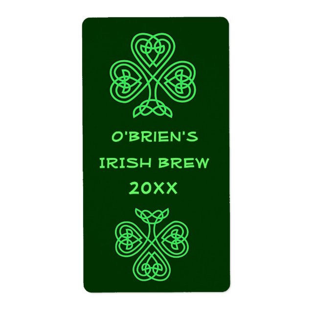 Etiqueta Green Beer Home Brew (Frente)