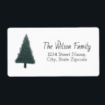 Etiqueta Green Christmas Pine Tree Return Address Label<br><div class="desc">Green Christmas Pine Tree Return Address Label</div>