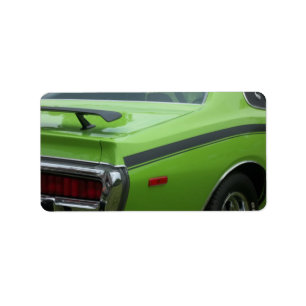 Etiqueta Green Dodge Charger SE Brougham, trimestre posteri