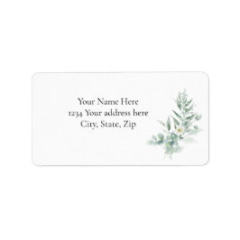 Etiqueta Green Foliage Address Label