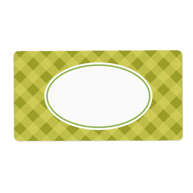 Etiqueta Green Gingham Labels (Frente)