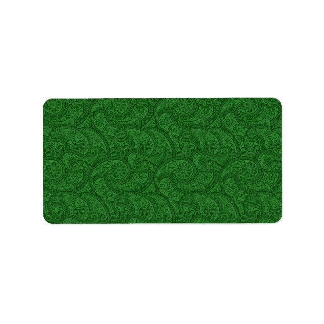Etiqueta Green Paisley (Frente)