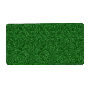 Etiqueta Green Paisley