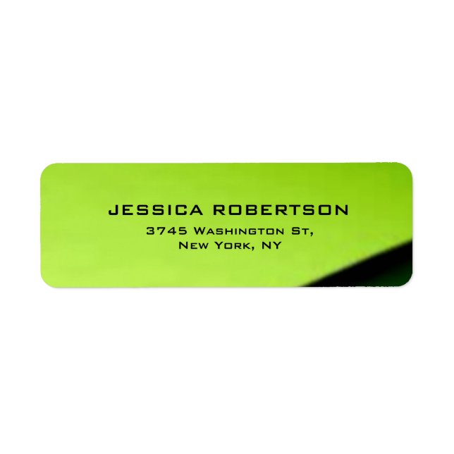 Etiqueta Green Plain Elegant Modern Trendy (Frente)