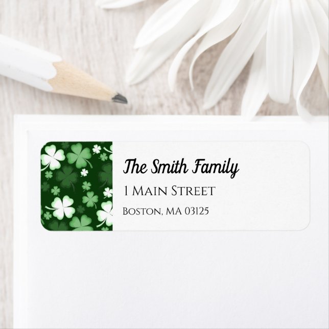 Etiqueta Green Shamrock, dirección del Día de San Patricio (In situ)
