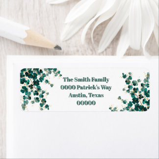 Etiqueta Green Shamrocks and Gold