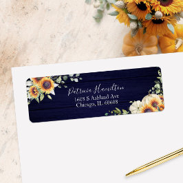 Etiqueta Green Sunflowers Cae Bridal Shower Label