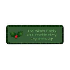 Etiqueta Green Tartan Holly