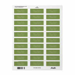 Etiqueta Green Wedding Return Address Label
