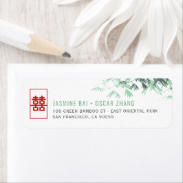 Etiqueta Green Zen Bamboo deja dirección de Boda china