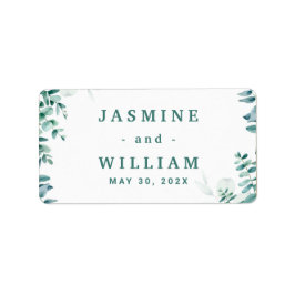 Etiqueta Greenery Eucalyptus Square Frameborder Boda