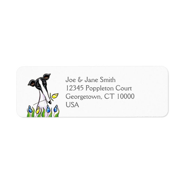 Etiqueta Greyhound Slove White (Frente)