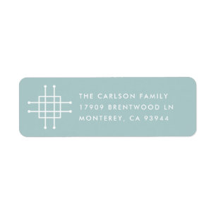 Etiqueta Grille Moving Announcement Address Label - Aqua