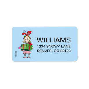 Etiqueta Grinch   Cindy-Lou Who - Holding Present