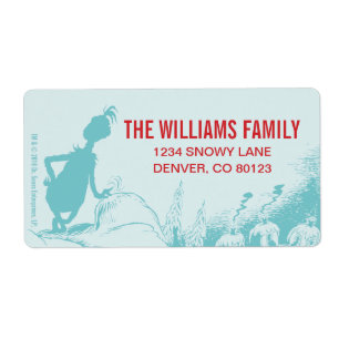 Etiqueta Grinch clásico   ¡Feliz Navidad!