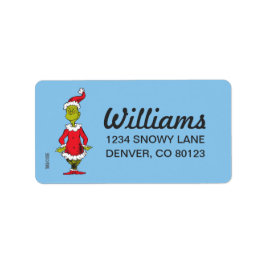 Etiqueta Grinch clásico | Santa Claus