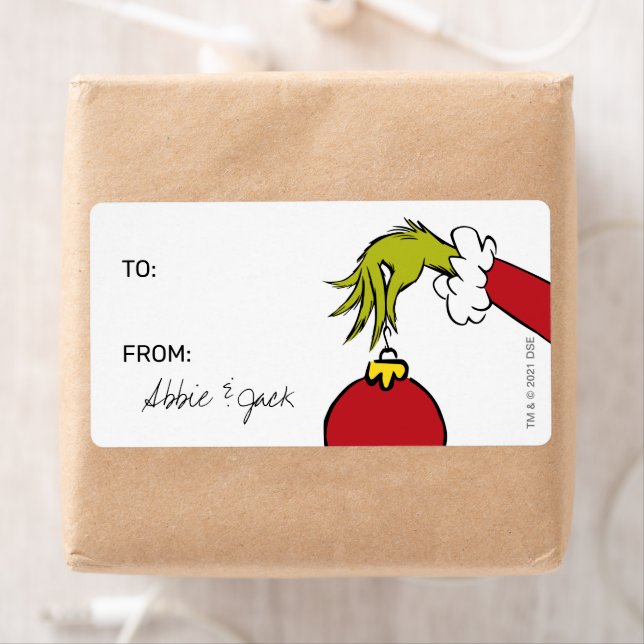 Etiqueta Grinch | Navidad - Para De Calcomanías (In situ)