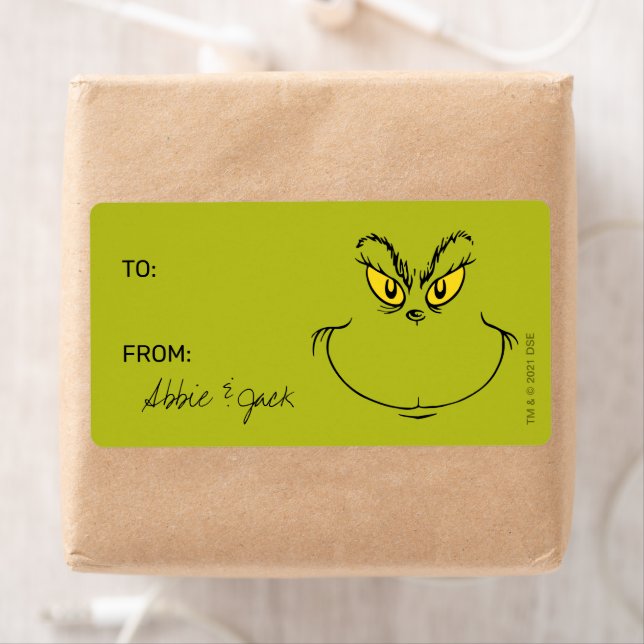 Etiqueta Grinch | Navidad - Para De Calcomanías (In situ)