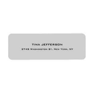 Etiqueta Gris claro moderno y especial único