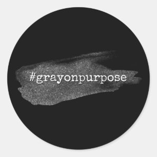 Etiqueta gris en brocha Purpurina plateado