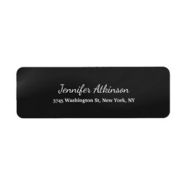 Etiqueta Gris oscuro escritura creativa a mano simple