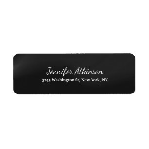 Etiqueta Gris oscuro escritura creativa a mano simple