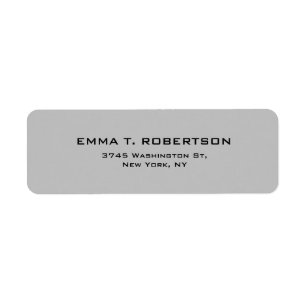 Etiqueta Gris plateado elegante moderno Minimalista