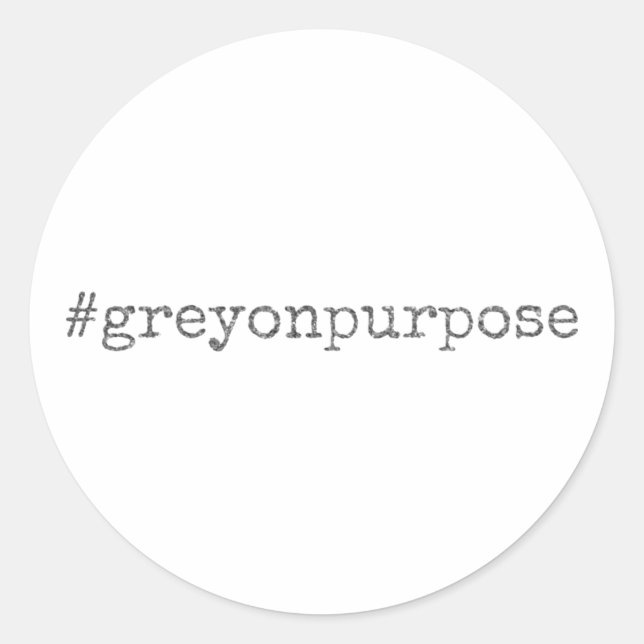 Etiqueta gris sobre Purpurina plateado con propósi (Anverso)