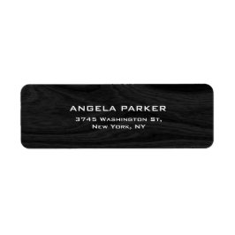 Etiqueta Gris Wood Plain Elegant Profesional Único