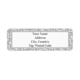 Etiqueta Gris y blanco elegantes