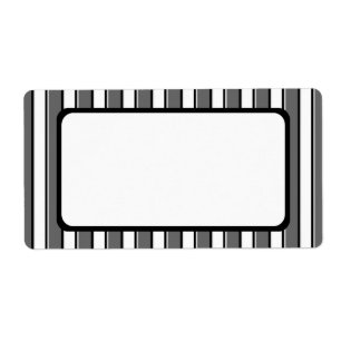 Etiqueta Gris y rayas negras en blanco