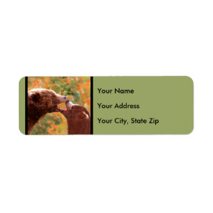 Etiqueta Grizzly Bear Mom and Cub Painting - Wildlife Art