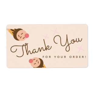 Etiqueta Groovy Ice Cream Cone Gracias Plaza 