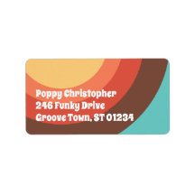 Groovy Modern Retro Coloridas Curvas Negrita Amiga