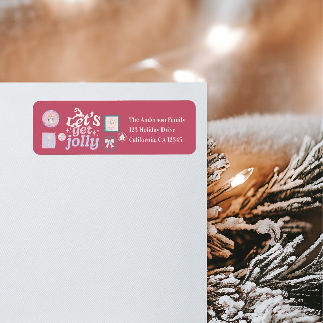 Etiqueta Groovy Nutcracker Retro Pastel Christmas (Subido por el creador)