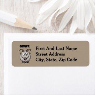 Etiqueta Gruff Gray Goat Funny Fairy Tale Personalizado