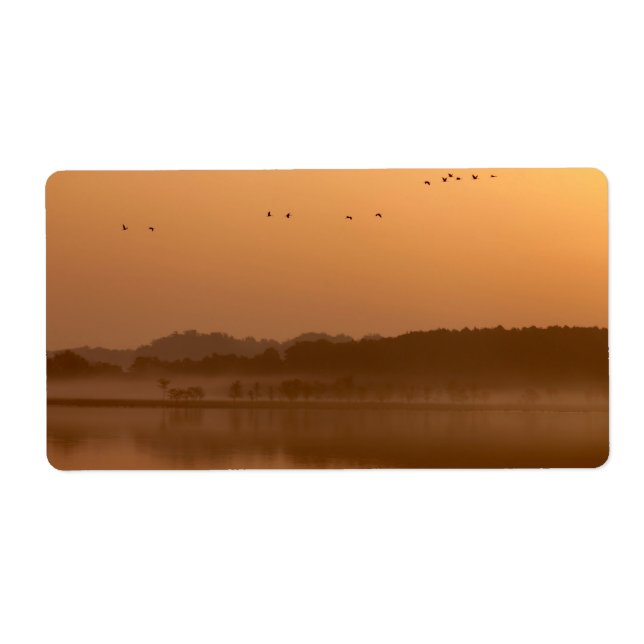 Etiqueta Grullas al amanecer (Frente)
