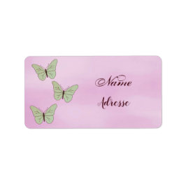 Etiqueta Grüne Schmetterlinge,