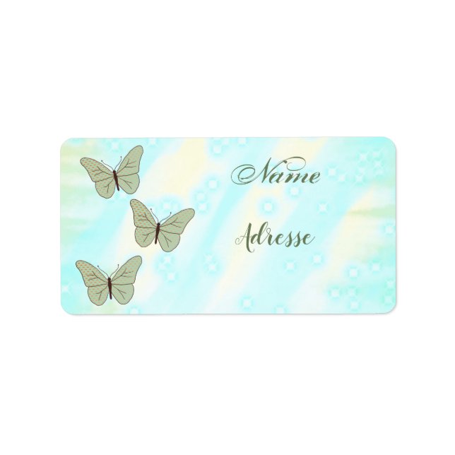 Etiqueta Grüne Schmetterlinge, personalidad (Frente)