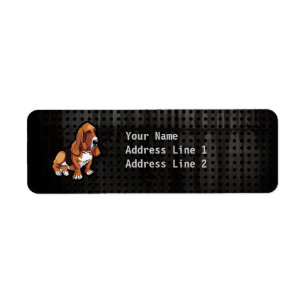 Etiqueta Grunge Basset Hound