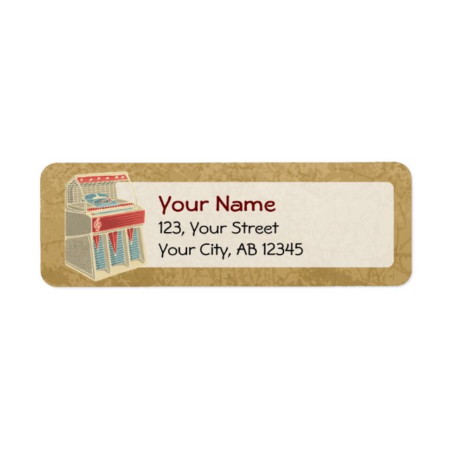 Etiqueta Grunge Jukebox (Frente)