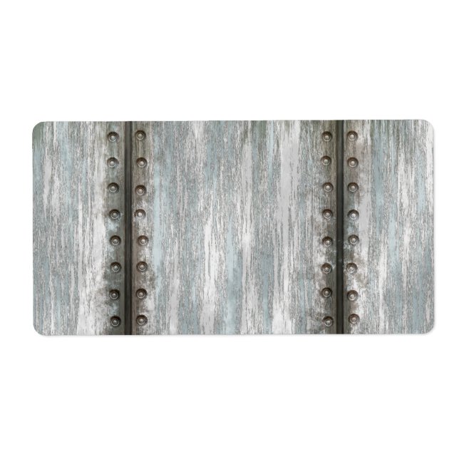 Etiqueta Grunge Metalizado reivindicado y con textura (Frente)