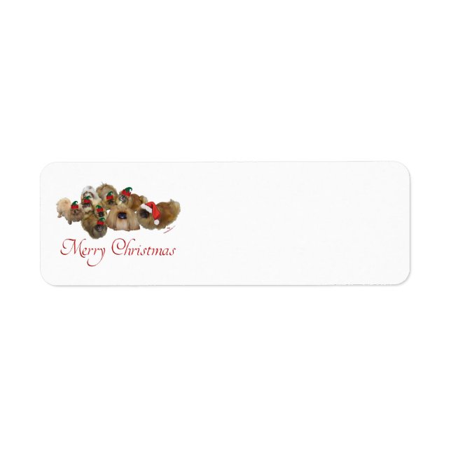Etiqueta Grupo de Pekín Navidad (Frente)