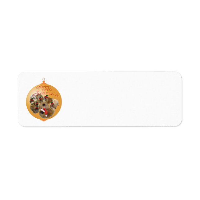 Etiqueta Grupo de Pekines Ornament (Frente)