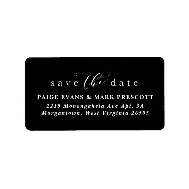 Etiqueta Guardar la dirección de devolución de fecha (Frente)