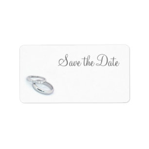 Etiqueta Guardar las bandas Bodas Date/Silver