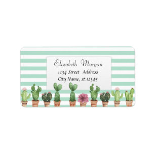 Etiqueta Guay Cactus Mint Green Stripes