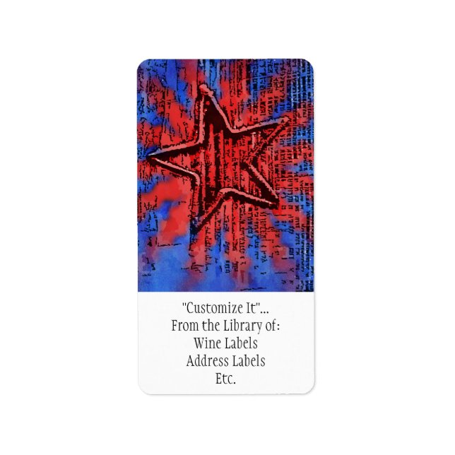 Etiqueta Guay Rustic Star Pop Art Print (Frente)