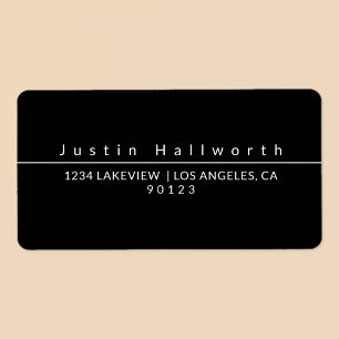 Etiqueta Guay Simple en blanco y negro